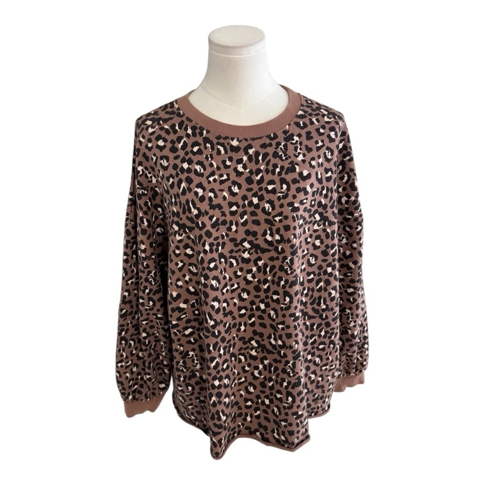 Rails Reeves Sweater Mountain Leopard Print Top S… - image 6
